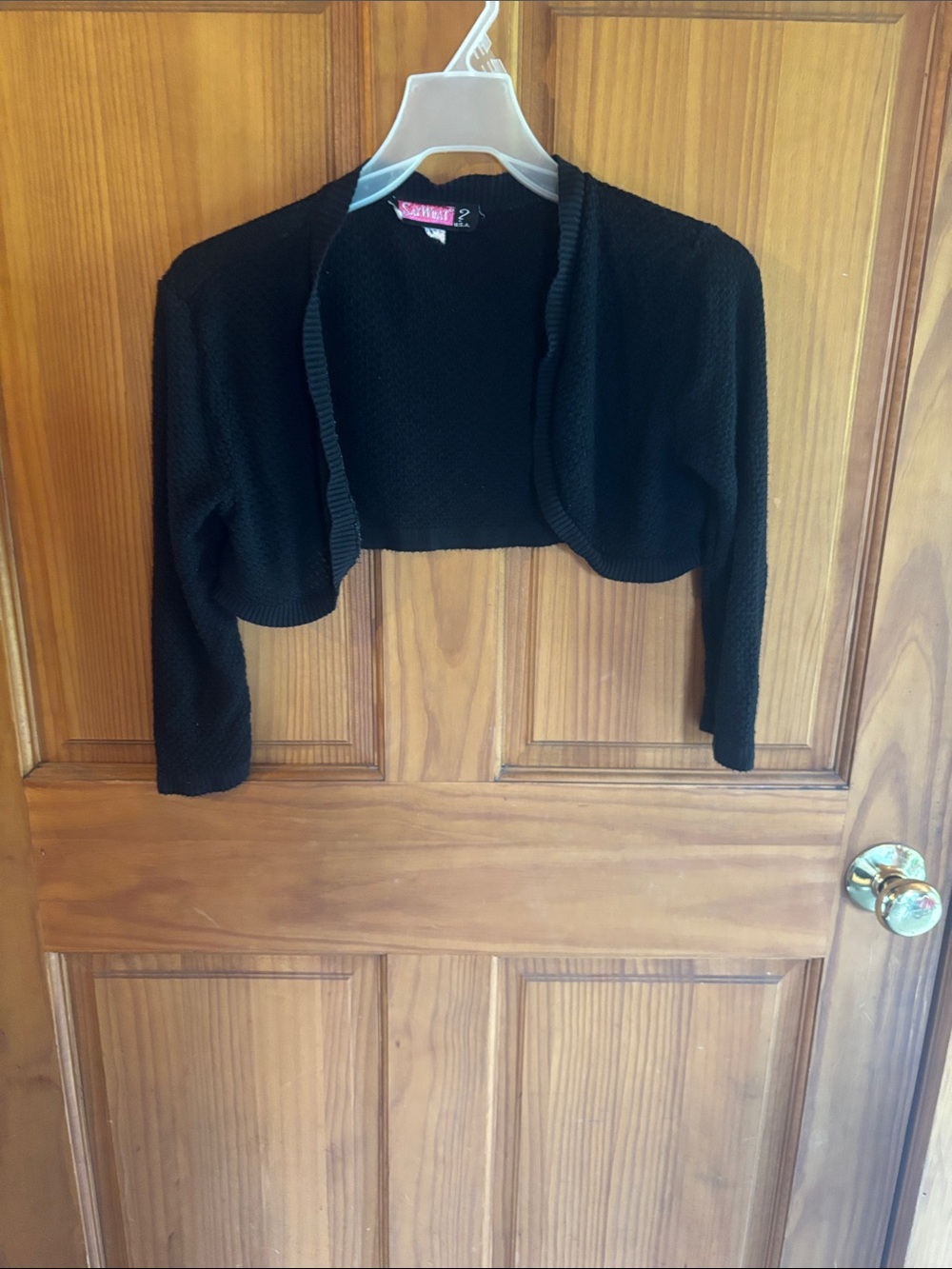 Say What? Black Cropped Bolero Shrug